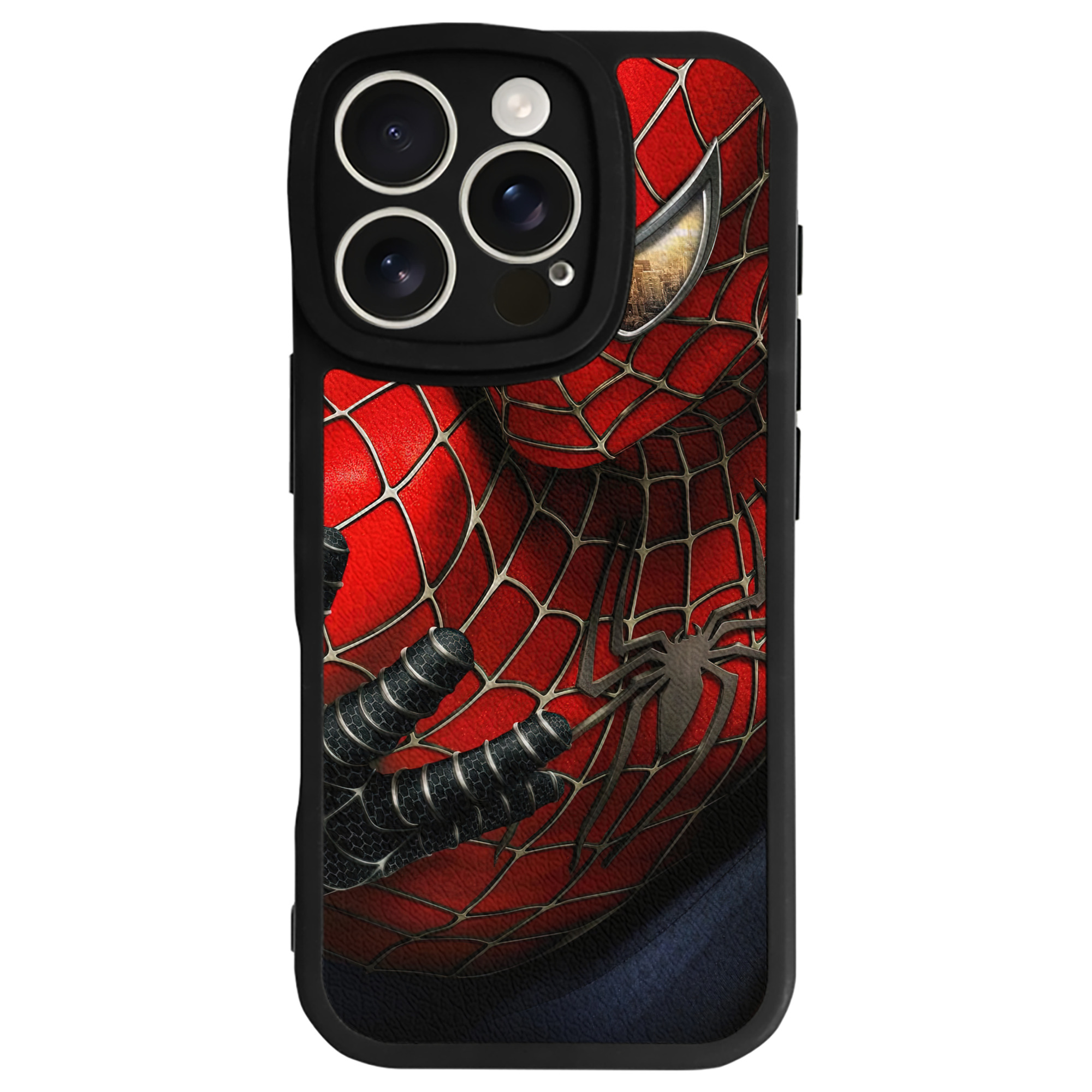 Spider Man スパイダーマン 【iPhone 16シリーズ対応】シリコンスマホケース（レザー調） 材質：シリコン